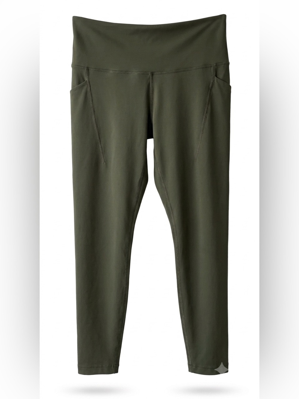 Love & Sports Olive Green Pocket Leggings High Waisted Size Large